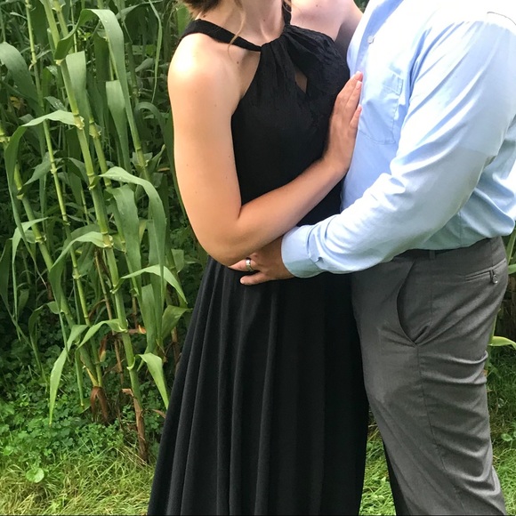 Black Halter Bridesmaid Dress size 6 - Picture 6 of 7